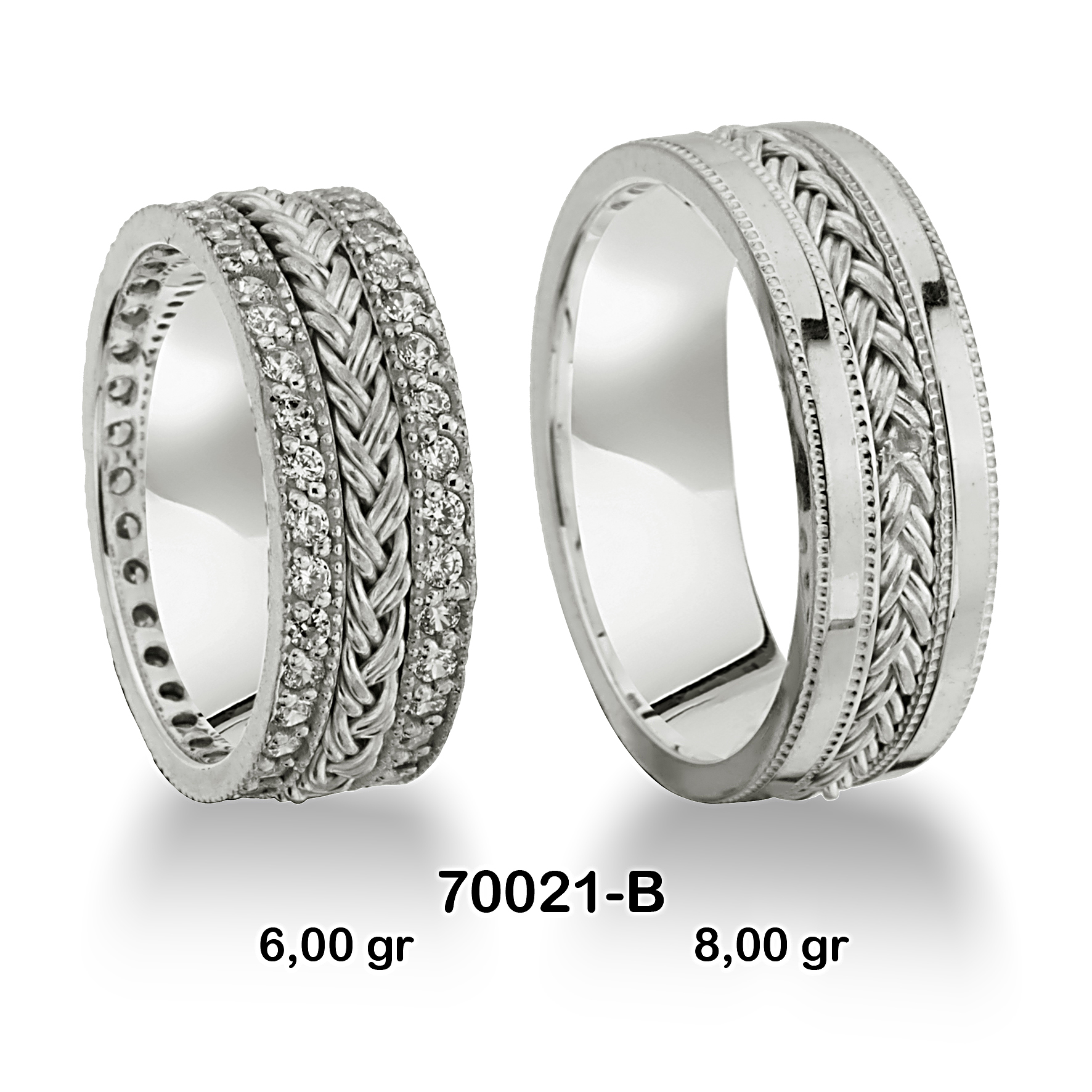 Beyaz Alyans Modeli-70021-B